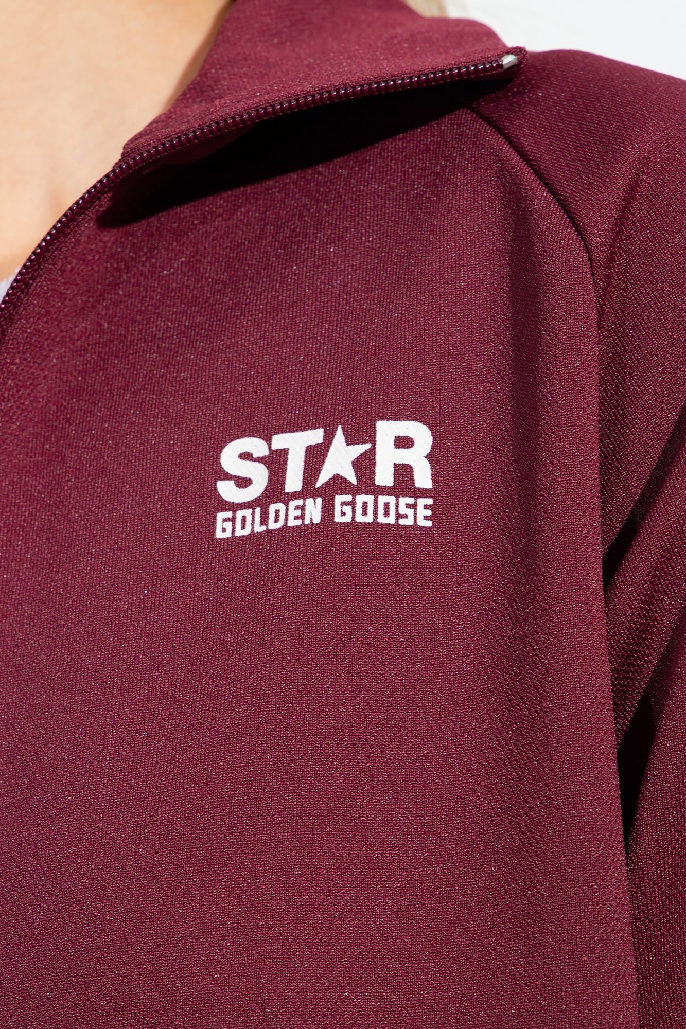 up sweatshirt Golden Goose - Burgundy Zip - Head to happy